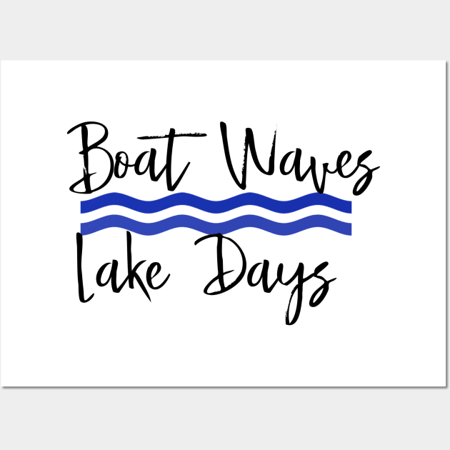 Boat Waves Lake Days Wall Art by ColorFlowCreations